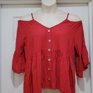 NWT: Torrid Cold Shoulder Blouse